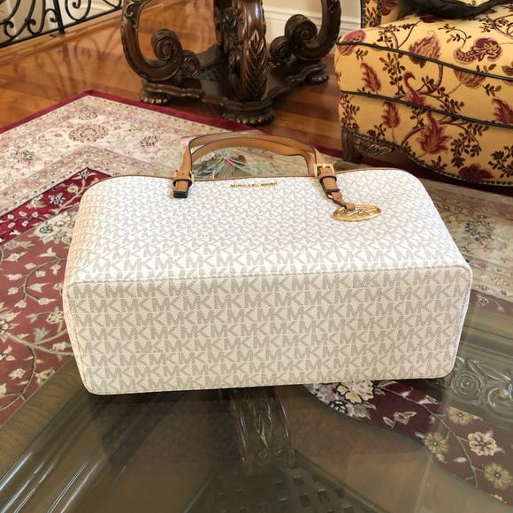 3pcs Michael Kors md carryall tote l&wallet&pom - Picture 5 of 8